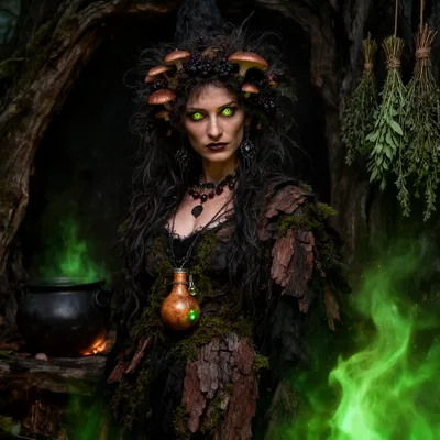 Dark Gothic Forest Witch