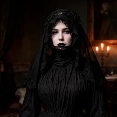 Veiled Gothic Widow