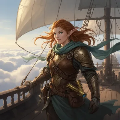 Fantasy Elven Sky-Sailor