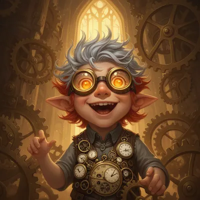 Fantasy Gnome Time-Tinker