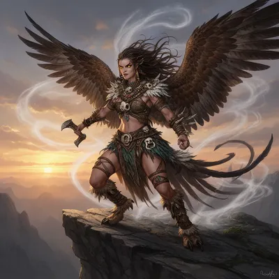 Fantasy Harpy Warrior Avatar