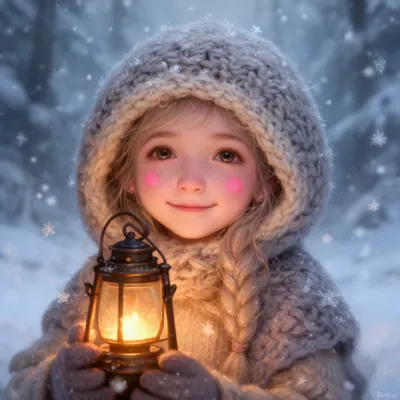 Snow Realm Lantern Girl