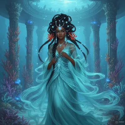 Water Priestess Fantasy Avatar