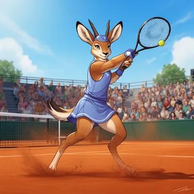 Athletic Gazelle Tennis Avatar