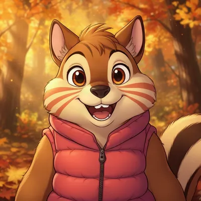 Cheerful Chipmunk Furry Avatar