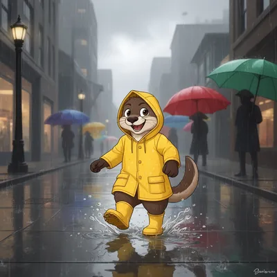 Puddle Splash Otter