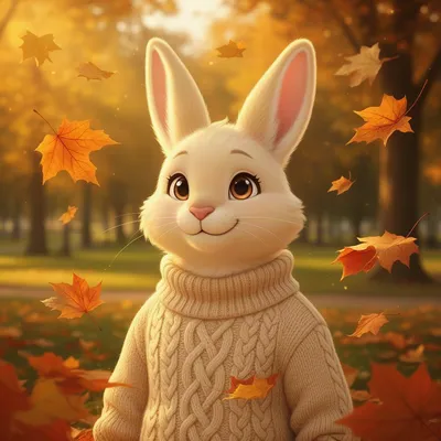 Cozy Autumn Rabbit
