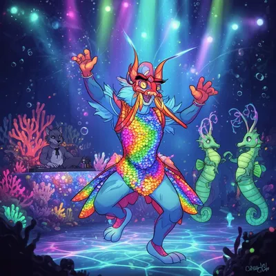 Disco Mantis Shrimp Furry Avatar