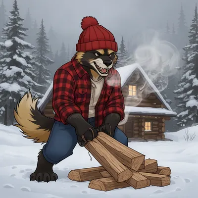 Fierce Wolverine Lumberjack