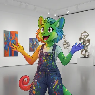 Colorful Chameleon Artist Avatar