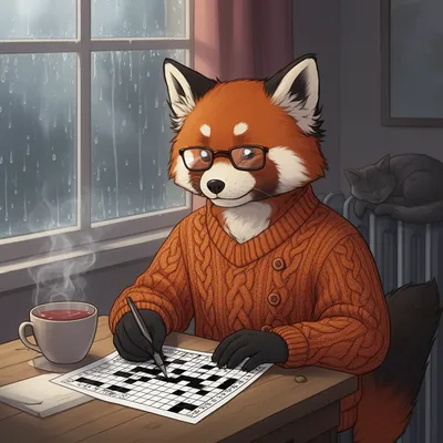 Cozy Reading Red Panda