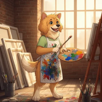 Golden Retriever Artist