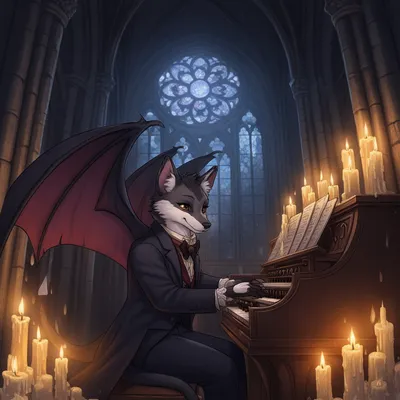 Gothic Bat Organist