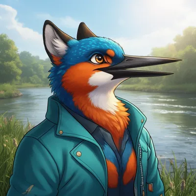 Kingfisher Furry Avatar