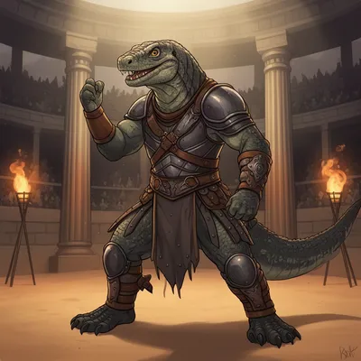Komodo Dragon Gladiator