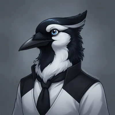 Magpie Furry Avatar