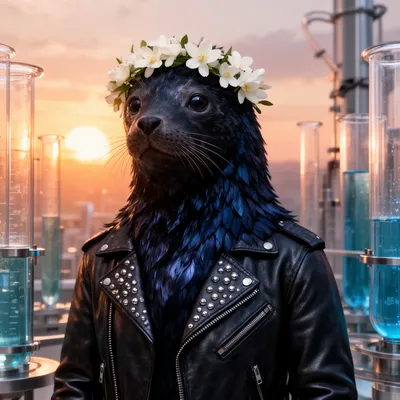 Midnight Seal Furry Avatar