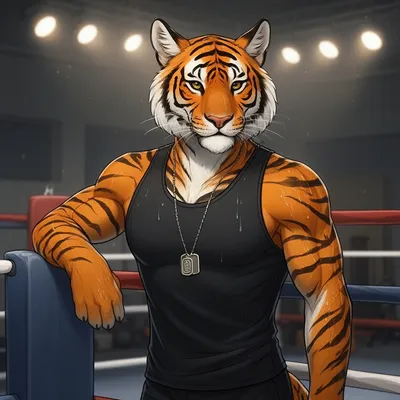 Muscular Tiger Boxer Avatar