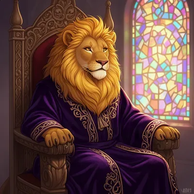 Regal Lion Throne