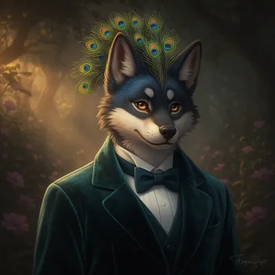 Regal Peacock Furry Avatar