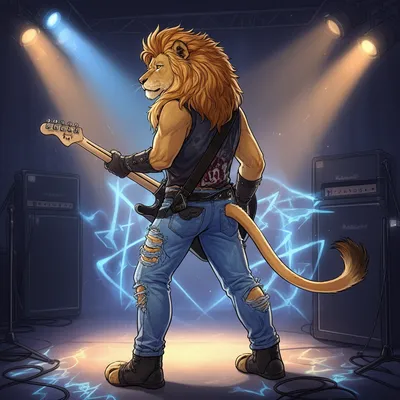 Rockstar Lion Furry Avatar