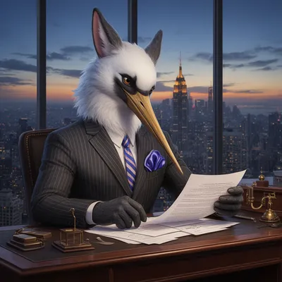 Professional Crane Furry Avatar