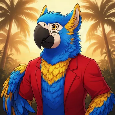 Tropical Macaw Furry Avatar
