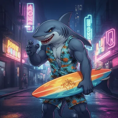 Shark Anthro Urban Avatar