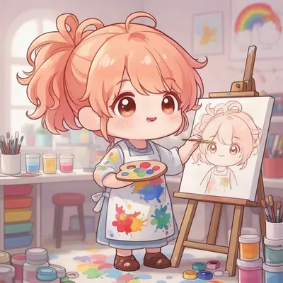 Kawaii Artist Girl