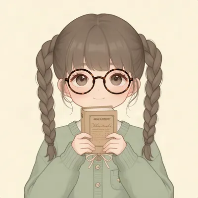 Kawaii Bookish Girl Avatar