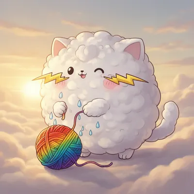 Kawaii Cloud Kitten Avatar