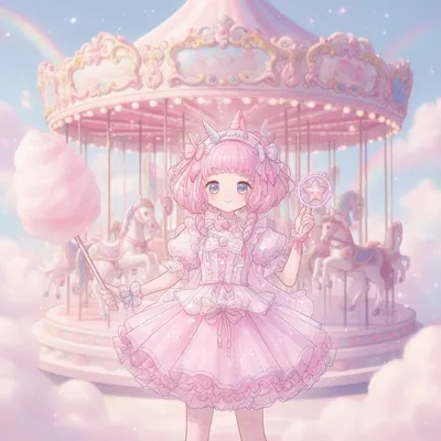 Kawaii Fairy Kei Carousel Girl