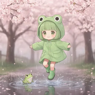Kawaii Frog Girl
