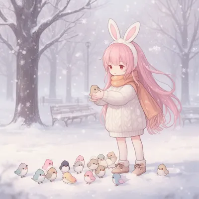 Kawaii Snow Bunny