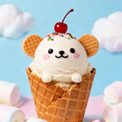 Kawaii Ice Cream Seal Pup