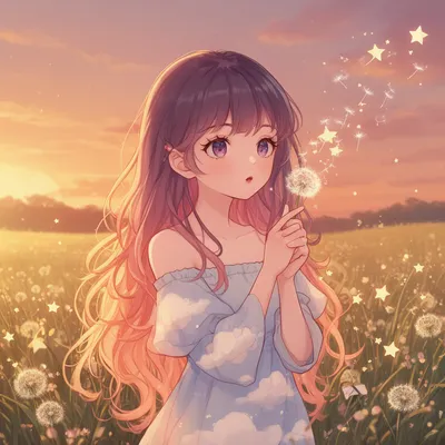 Kawaii Sunset Dreamer