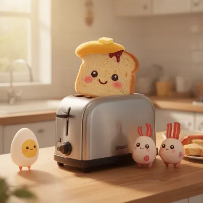 Kawaii Toast Character Avatar