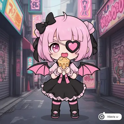 Pastel Goth Chibi Avatar