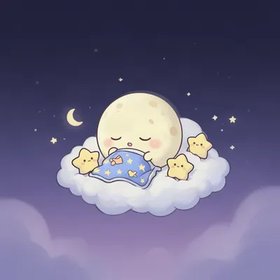 Sleepy Moon Kawaii Avatar