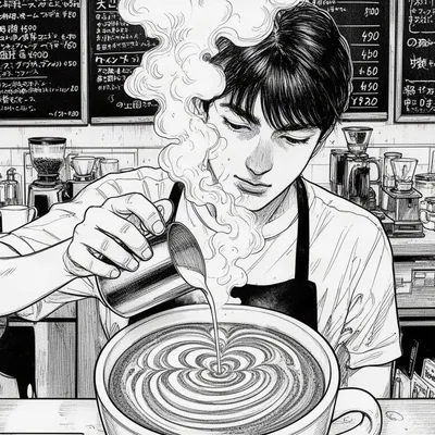 Manga Barista Latte Artist