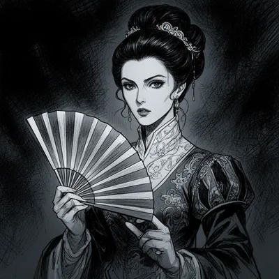Elegant Manga Court Lady