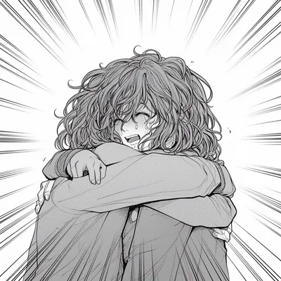 Emotional Manga Reunion Embrace