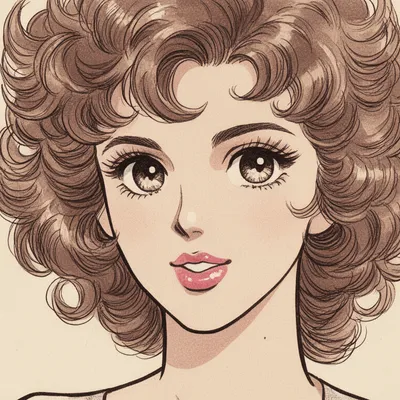 Retro 80s Manga Woman