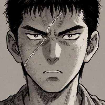 Scarred Manga Portrait