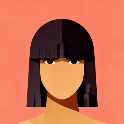 Geometric Fringe Portrait