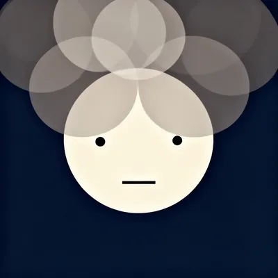 Geometric Navy Portrait