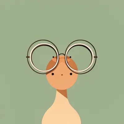 Minimalist Glasses Portrait