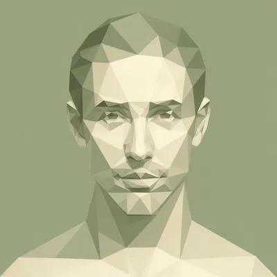 Minimalist Low-Poly Portrait