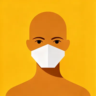 Minimalist Masked Portrait