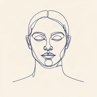 Minimalist Monoline Portrait